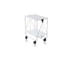 Chariot de cuisine pliable blanc 74236