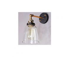 Applique murale vintage industrielle scone laiton antique cuivre chrome lumière avec interrupteur lampe décorative