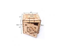 Jeu de puzzle en bois mécanique 3d puzzle safe banks money beas teaser iq jouets éducatifs