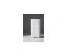 Armoire 2 portes enfant blanche ar2011 - terre de nuit