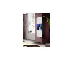 Vitrine led murale design "fly iii" 126cm blanc & noir