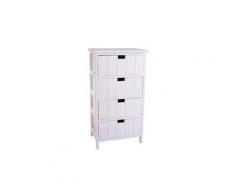 Chiffonnier "Seuni" 4 tiroirs blanc