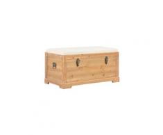 Coffre de rangement avec coussin 80x40x40 cm mdf