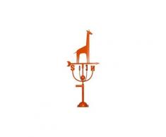 Girouette design girafe orange