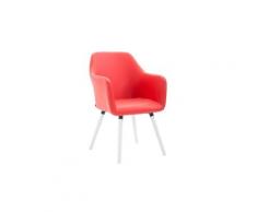 Magnifique chaise de salle à manger, de cuisine, de salon castries cuir synthetique blanc