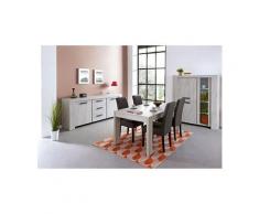 Salle à manger complète couleur chêne gris contemporaine suzon 2