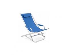 Chilienne en aluminium coloris bleu - dim : l 93 x p 60 x h 74 cm -pegane-