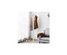 Usinedistrib manteau heavy duty chapeau porte-manteau vêtement manteau arbre 9 crochets métal, 176 cm blanc rcr01w