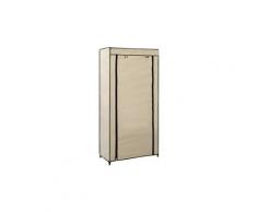 Armoire à chaussures avec housse crème 58x28x106 cm tissu
