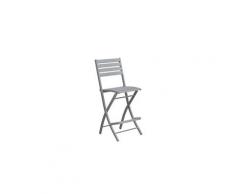 Chaise haute pliante marius de jardin gris