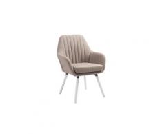 Sublime chaise de salle à manger, de cuisine, de salon erevan en tissu blanc