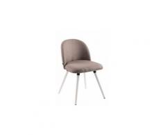 Splendide chaise de salle à manger, de cuisine, de salon palikir en tissu blanc