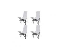 Icaverne - chaises de cuisine superbe chaise de salle à manger 4 pcs design fin blanc