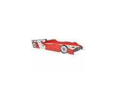 Icaverne - lits bébés et enfants inedit lit voiture de course pour enfants 90 x 200 cm rouge