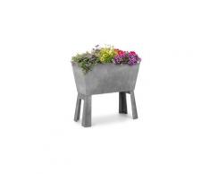 Mammutgrow flex carré potager surélevé 75 x 70 x 35 cm - protection anti uv et gel - gris