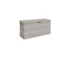 Toomax coffre de rangement - 280 l - gris - finition bois