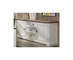 Buffet enfilade contemporain bois massif couleur blanc estelle