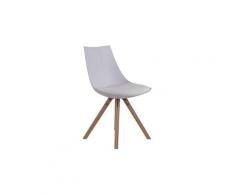 Joli chaise de salle à manger, de cuisine, de salon monrovia cuir synthetique naturel carré