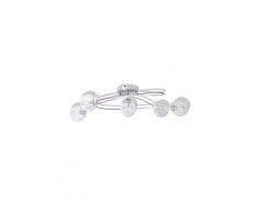 Icaverne - plafonniers magnifique plafonnier avec abat-jour en fils métalliques 5 ampoules g9