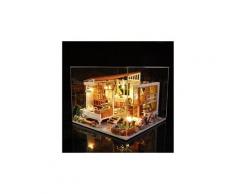 3d en bois bricolage maison miniature meubles led maison puzzle décorer des cadeaux créatifs jouets éducatifs