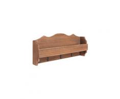 Porte-manteau mural marron 50x10x23 cm bois