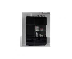Buffet - bahut - enfilade bump buffet contemporain laqué noir brillant - l 110 cm