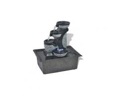 Fontaines et bassins ligne yaren fontaine d'intérieur avec lampe led polyrésine