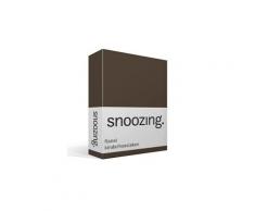 Snoozing drap-housse enfant en flanelle - flanelle 100% coton gratté - berceau (40x80 cm) - marron