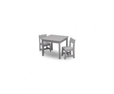 Deltakids - table et 2 chaises bois enfant - gris
