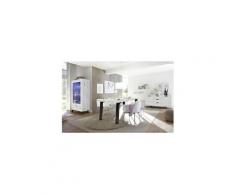 Salle à manger complète chêne blanchi/métal - palerme n°2 - l 165 x l 88 x h 78 - neuf