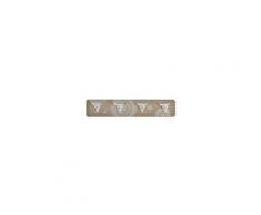 Porte-manteau mural cornes en bois et résine - 48x9,5x4,5 cm