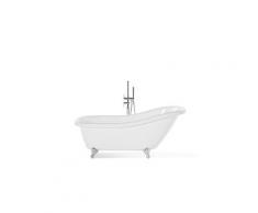 Baignoire autoportante de forme ovale en acrylique blanche cayman