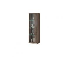 Varsha - vitrine 1 porte réversible avec eclairage led