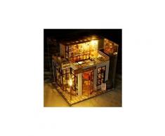 3d maison de poupée en bois ancienne ville bricolage miniature modèle cadeaux de noël jouets jouets éducatifs