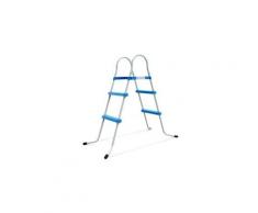 Echelle symétrique hors sol 2 marches pour piscine d'une hauteur de 84cm max., accessoire piscine