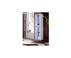 Vitrine led murale design "fly ii" 170cm blanc