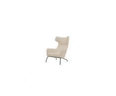 Fauteuil havana à oreilles en microfibre taupe clair softline