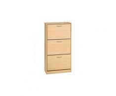 Meuble à chaussures 3 tiroirs en bois hêtre - mc4012