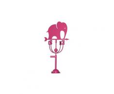 Girouette design éléphant rose