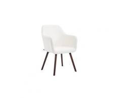 Stylé chaise de salle à manger, de cuisine, de salon kaboul cuir synthetique noyer