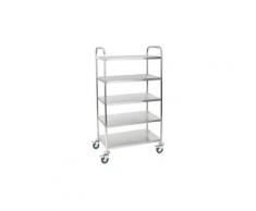 Chariot de service cuisine professionnel inox 5 étages max 320 kg helloshop26 3614118