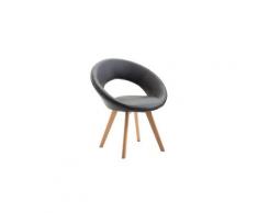 Chic chaise de salle à manger, de cuisine, de salon montevideo cuir synthetique naturel