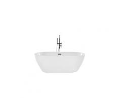 Baignoire autoportante de forme ovale en acrylique blanche nevis