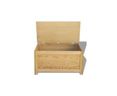 Icaverne - coffres de rangement splendide coffre de rangement 90 x 45 x 45 cm bois de chêne massif