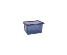 Eda plastique boîte de rangement funny box 30 l - bleu profond acidulé - 44 x 36 x 25 cm