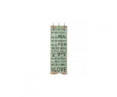 Icaverne - porte-manteaux et porte-chapeaux superbe vidaxl porte-manteau mural avec 6 crochets 120 x 40 cm happy love
