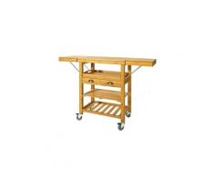 Sobuy® chariot de cuisine en bambou desserte roulante kitchen trolley fkw25-n fr