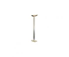Lampadaire design delphi or 24 carats 4 ampoules verre transparent