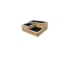 Carré potager 3 bacs en bois