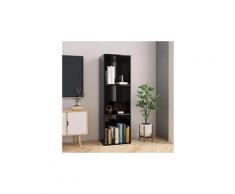 Etagères gamme san josé bibliothèque/meuble tv noir brillant 36x30x114 cm aggloméré